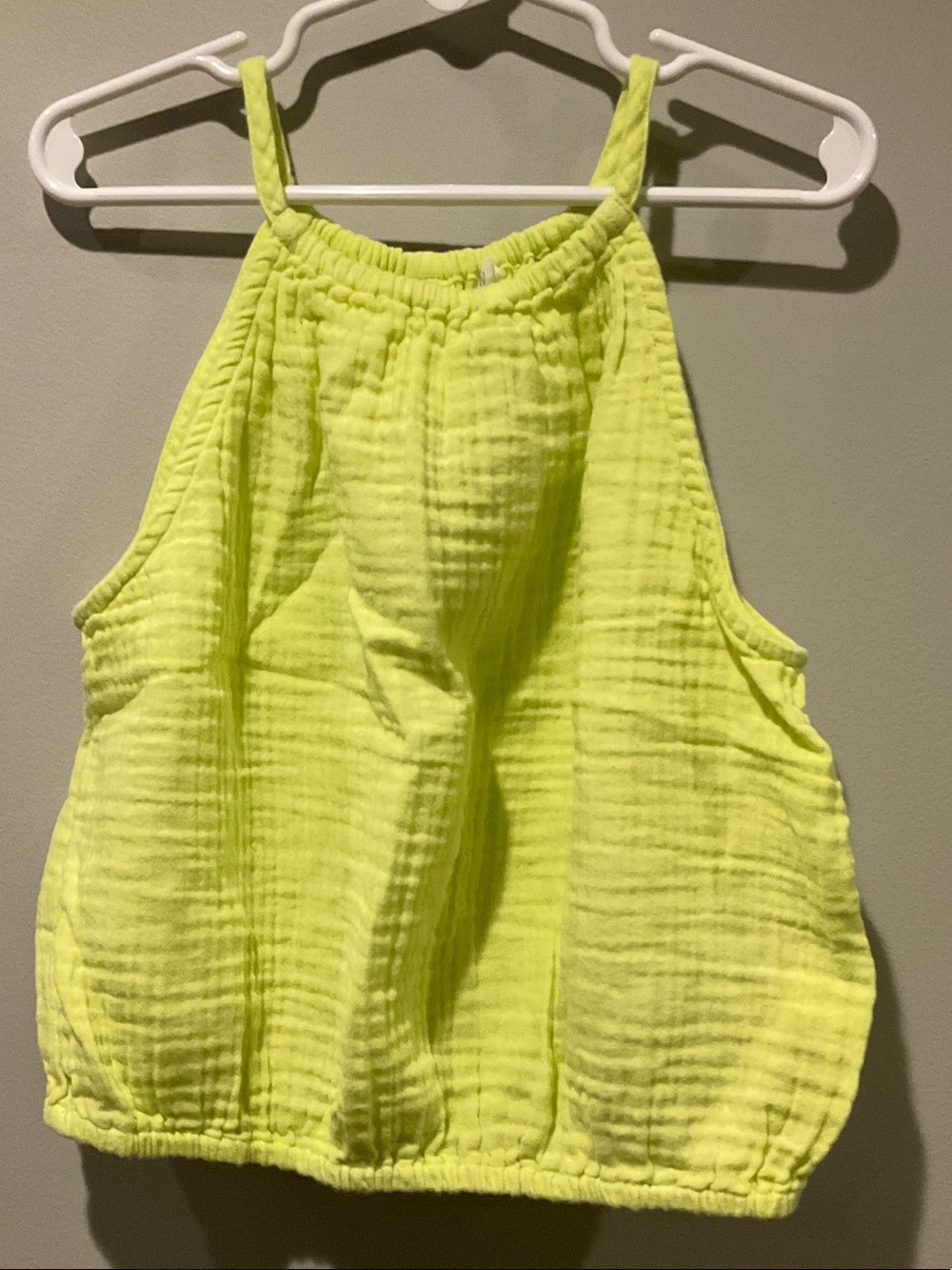 GAP Neon Yellow Halter-Style Kids Dress
